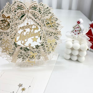 크리스마스- 화이트리스 팝업카드(CP-002)