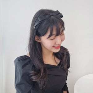 릴리트리 공단 골드로고 리본 헤어밴드 2TYPE