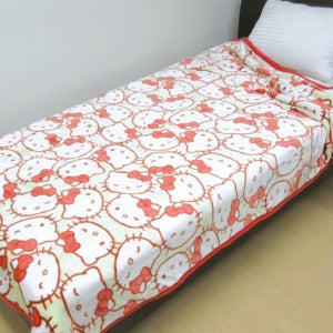 산리오캐릭터즈 싱글담요 대형 페이스 헬로키티