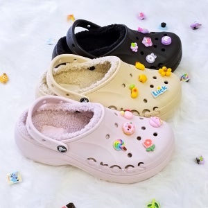 털 크록스 클래식 바야 플랫폼 라인드 키높이 털신 겨울용 방한 샌들