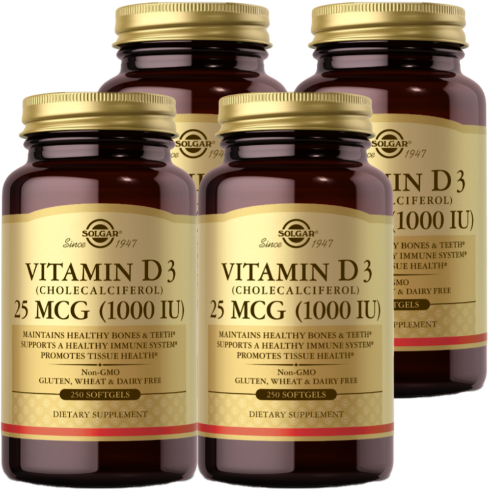 솔가 <b>비타민 D3</b> 1000IU 250정 4통