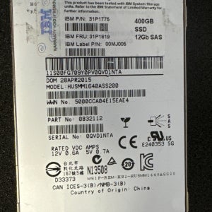 DELL HP 서버용 SSD HGST MLC 사스 SAS SSD 12Gb/S HUSMM1640ASS200 400GB IBM OEM