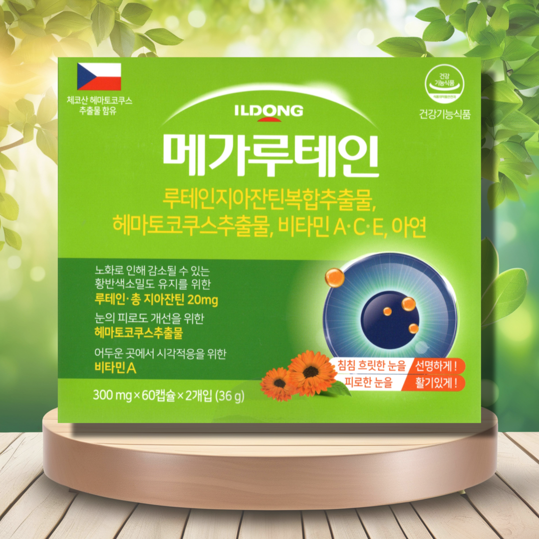 일동제약 <b>메가루테인</b> 120캡슐 4개월분 1박스