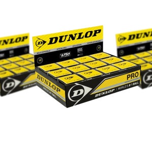 던롭 스쿼시공 볼 시합구 2DOT 12개입 박스 블랙