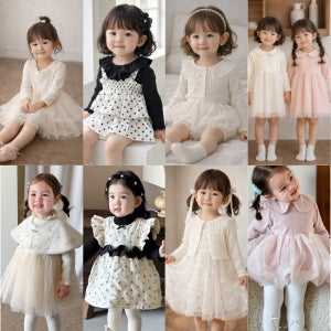 돌 두돌 샤 화이트 원피스 아기 유아 여아 자매 하객룩 가족 촬영룩