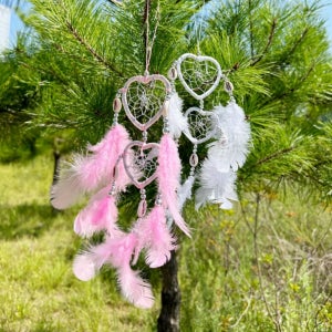 행운 썬캐쳐 인테리어 캠핑 장식 모빌 벽장식 드림캐쳐 깃털 현관 침대 책상 방 꾸미기