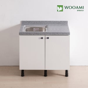 우아미가구 싱크대 900 인조대리석 개수대 완제품