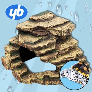 다팜아쿠아 YB 와이비 405L 거북이 일광욕 대형 계단 쉼터 은신처 장식품 (29x29x22cm)