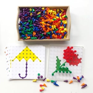 EDX 스몰페그 점놀이 유아 사고력 수학 교구 619pcs