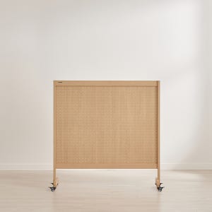 듀크 이동식 우드 파티션 타공 1200X1200 메이플 캐스터형 가림막 칸막이