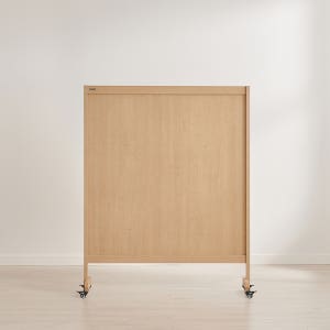 듀크 이동식 우드 파티션 무타공 1200X1500 메이플 캐스터형 가림막 칸막이
