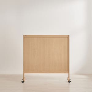 듀크 이동식 우드 파티션 무타공 1200X1200 메이플 캐스터형 가림막 칸막이