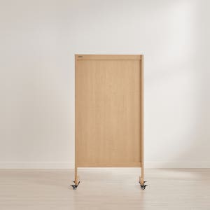 듀크 이동식 우드 파티션 무타공 800X1800 메이플 캐스터형 가림막 칸막이