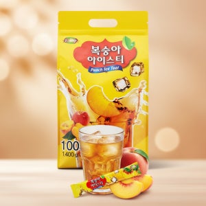 이레에프에스 복숭아 아이스티 100 스틱 복숭아 홍차 일회용 가루 분말 파우더