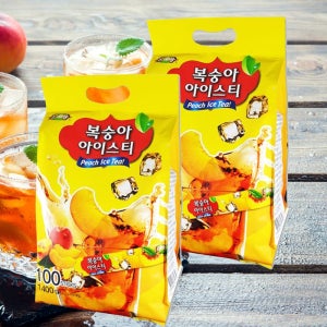 이레에프에스 복숭아 아이스티 100스틱 8봉 일회용 스틱 가루