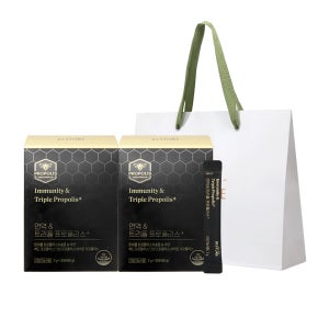 베스처 면역&트리플 프로폴리스+ 박하향 2박스 면역력영양제 쇼핑백포함
