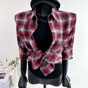 [VIVA] 24FW 기모 체크셔츠 여성 패턴 남방