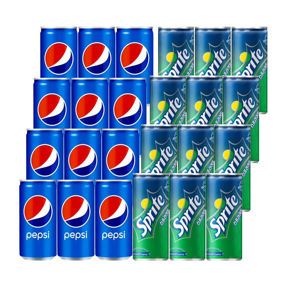 미니음료수 펩시 콜라 190ml 12개 스프라이트 12개 미니캔
