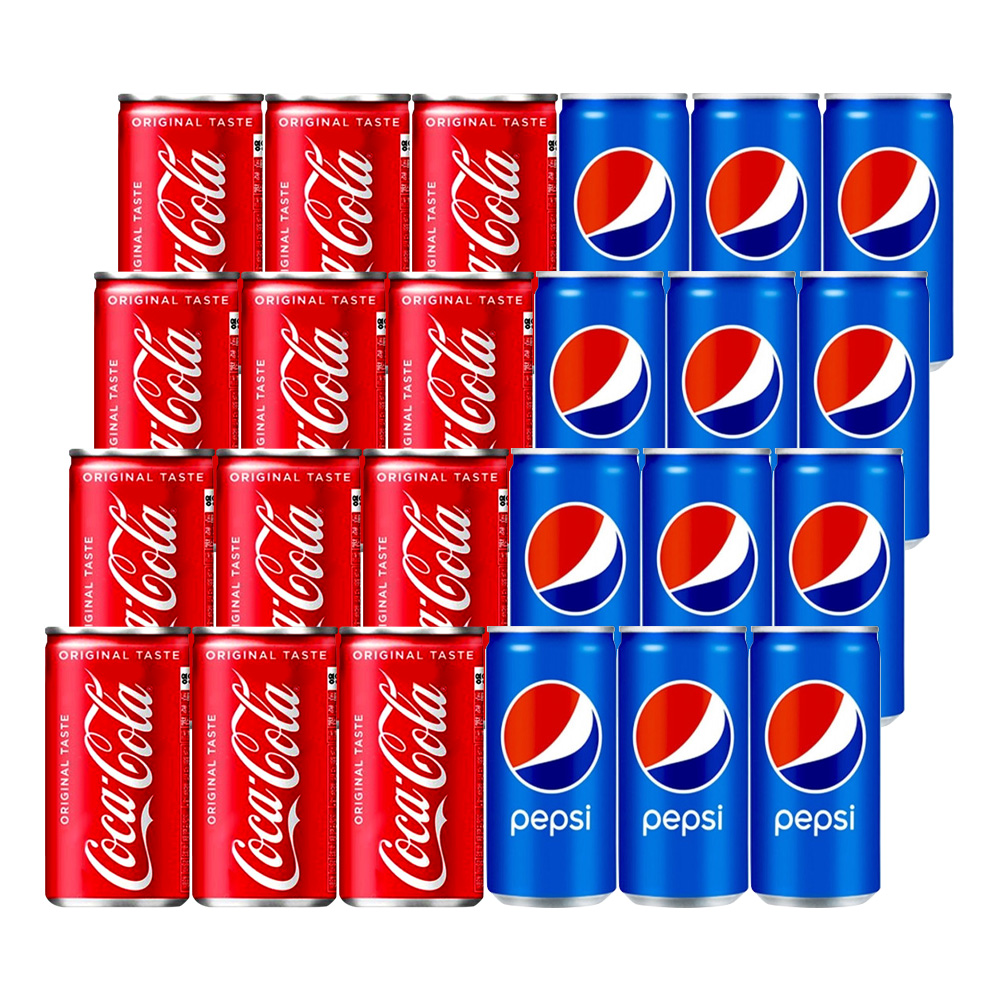 사무실 음료수 펩시콜라190ml 미니음료수 12개 미니캔