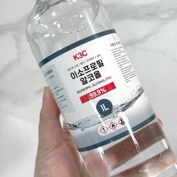 이소프로필알콜 IPA 탈지제 유막 제거 소독제 99.9 3D프린터 세척제 1L 에탄올