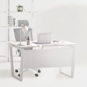 모더스 데스크 화이트 서재 거실 깔끔한 학생 컴퓨터 책상 W1200