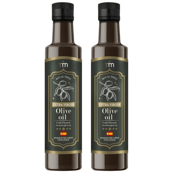 로얄트리 스페인 최상급 PICUAL품종 올리브오일 엑스트라버진 냉압착 250ml, 2병