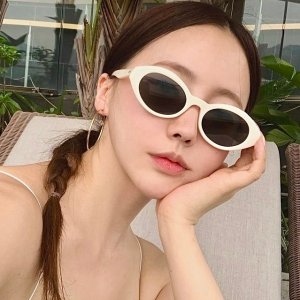 [백화점 상품권 증정] 마르카토 선글라스 헤일리 화이트 mahrcato hailey C003 오벌형 레트로 선글라스