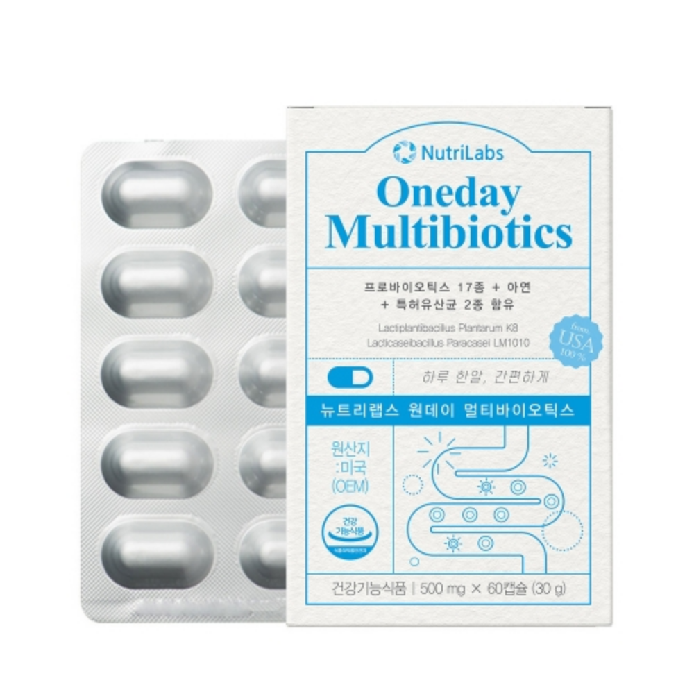<b>뉴트리랩스</b> 원데이 멀티바이오틱스 60캡슐