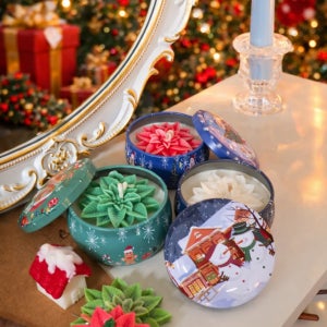 크리스마스 연말선물 2온스틴케이스 천연 소이캔들(4개세트)