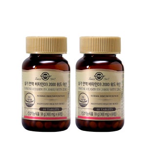 솔가 면역 비타민D3 2000 위드 아연 60정, 2개