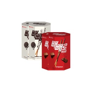 롯데 빼빼로 화이트쿠키 132g 2개 + 초코 184g 2개