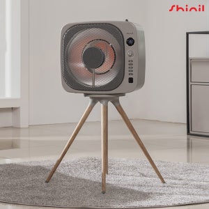 신일 에코팬 레트로 큐브히터 캠핑 전기난로 하이라이트 온풍기 SEH-FR600KA 그레이