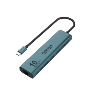 C타입 5포트 USB 멀티허브 10Gbps 기가비트 유선 랜카드 RJ45 이더넷 노트북