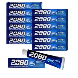 애경 2080 치약 어드밴스 블루 치석케어 150g 10개