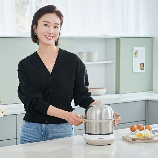 에버홈 계란찜기 오연수 올스텐2단찜기 계란삶는기계 야채찜 EV-EC6000 디지털 고급형