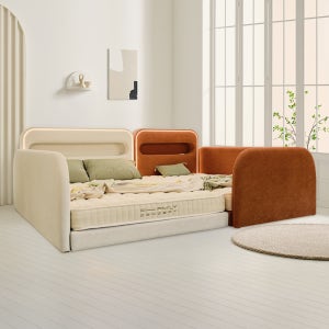 패밀리컨셉 글로우 저상형 패밀리침대 기능성 패브릭 SS+Q(1100+1500mm) 갤럭시
