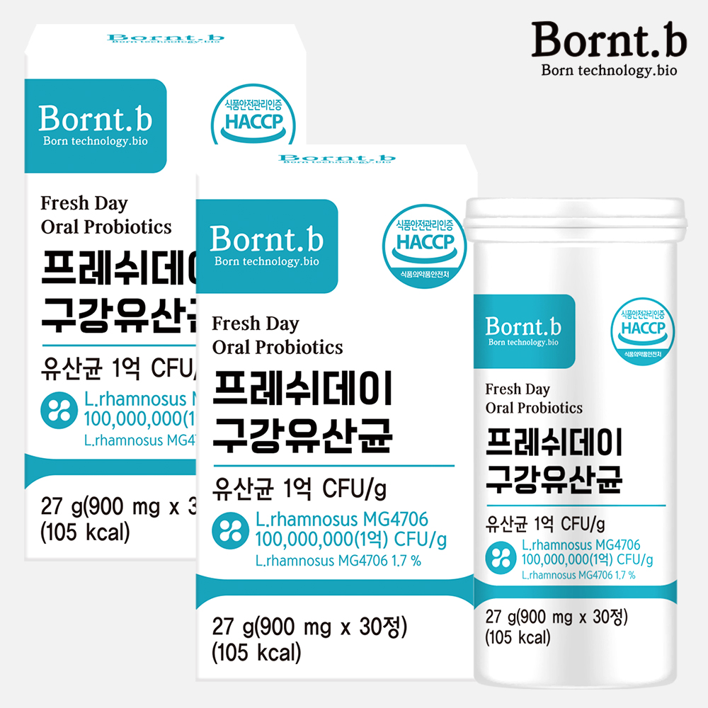 <b>본트비</b> 프레쉬데이 구강유산균 프로바이오틱스 30정, 2개