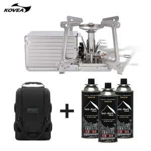 코베아 컨테이너 스토브 실버 이소가스x3EA 포함 캠핑 접이식 가스 버너