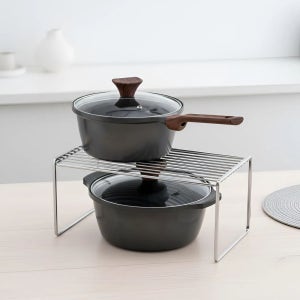 주방 접시정리대 싱크대 그릇 냄비 국내산 적층형 선반 정리대 M 2p