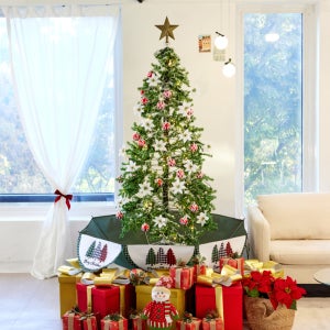 산타 크리스마스 트리 오르골 무드등 랜턴 램프 눈내리는 1.5m