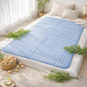 편백 우드울 매트 목면충전 여름용침구 바닥사용