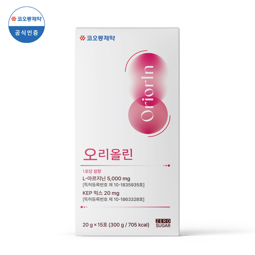 코오롱제약 <b>아르기닌</b> 5000 제로슈가 오리올린 20g x 15포
