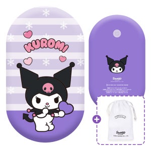 산리오 충전식 손난로 보조배터리 양면발열 C타입 핸드워머 휴대용 전자핫팩 2024 쿠로미