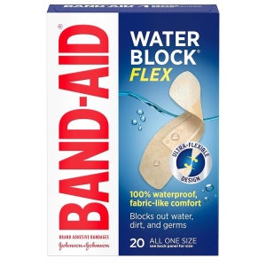 밴드에이드 워터블록 플렉스 밴드 20개입 4팩 Band-Aid Brand Water Block Flex Adhesive Bandages, All On