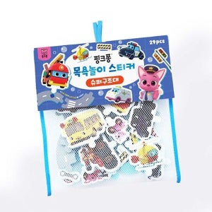 핑크퐁 목욕 놀이 유아 어린이 스티커 슈퍼구조대