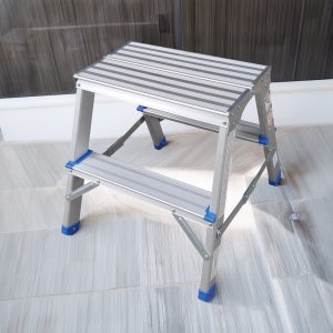 접이식 안전 광폭 발판 사다리 2단 A형 알루미늄 가정용 작업용 우마 발판