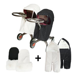 스토케 익스플로리 호환 유모차 방한 퀼팅 커버 풋머프 퍼 핸드머프 세트