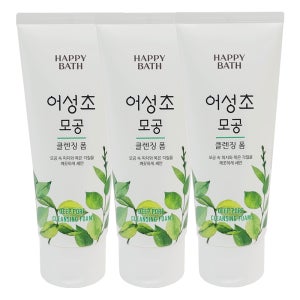 해피바스 어성초 모공 클렌징폼 200ml, 3개