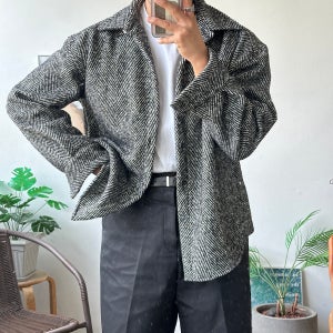 24fw 두꺼운 헤링본 울 셔츠 2color