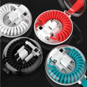 멀티 케이블 5in1 C타입 5핀 8핀 USB 휴대용 보조배터리 차량용 충전기 연결선